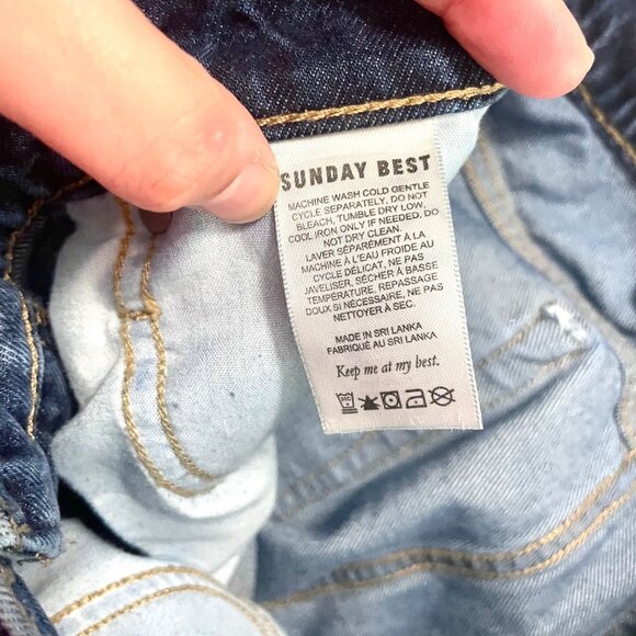 Aritzia Sunday Best Jupiter Jeans High-Waisted Wide Leg Dark Wash Women’s Size 6 - Picture 5 of 6